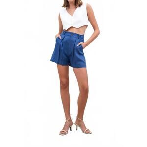 NEW PARENTEZI eliza high waist short in della blue